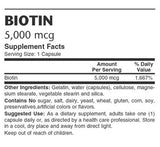 Biotin 5,000mcg - Sense of Balance Wellness LLC
 - 2