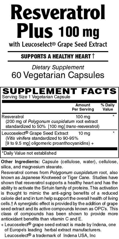 Resveratrol Plus 100mg - Sense of Balance Wellness LLC
 - 2