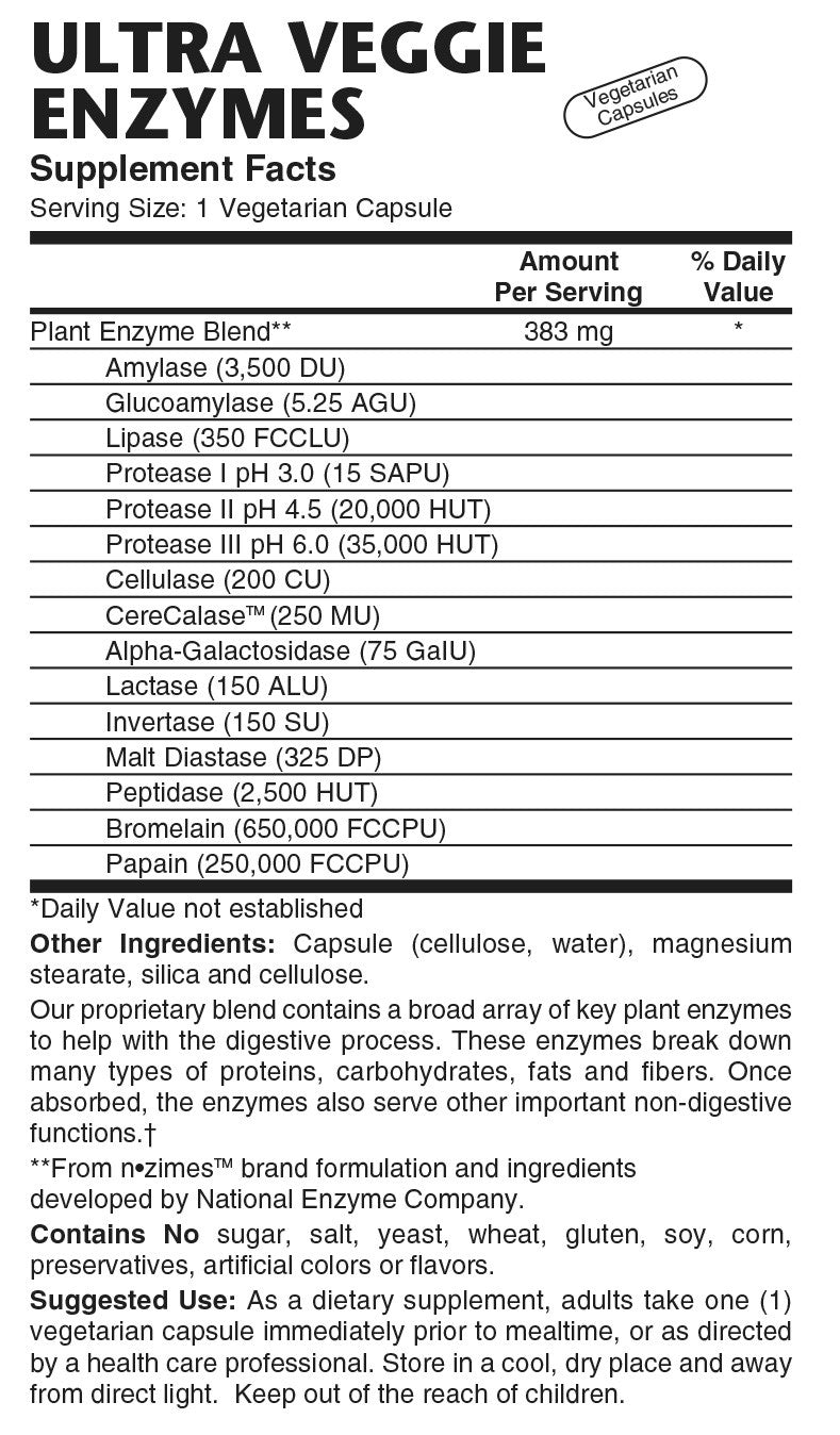 Ultra Veggie Enzymes - Sense of Balance Wellness LLC
 - 2