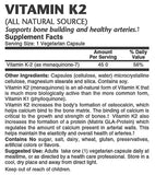 Vitamin K-2 45mcg - Sense of Balance Wellness LLC
 - 2