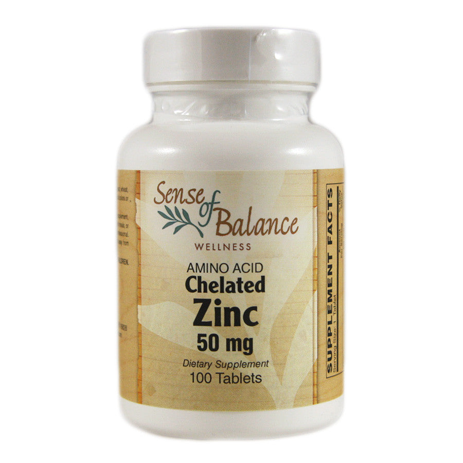 Zinc 50 mg Amino Acid Chelated - Sense of Balance Wellness LLC
