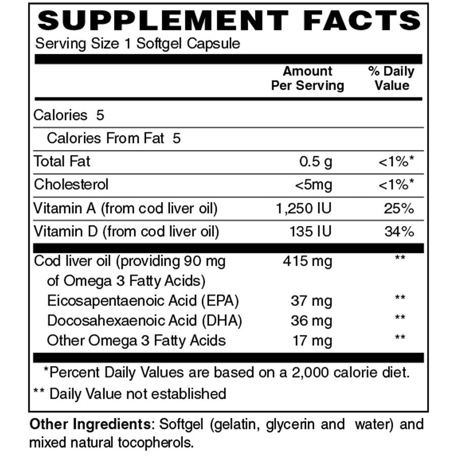 Cod Liver Oil - Sense of Balance Wellness LLC
 - 2