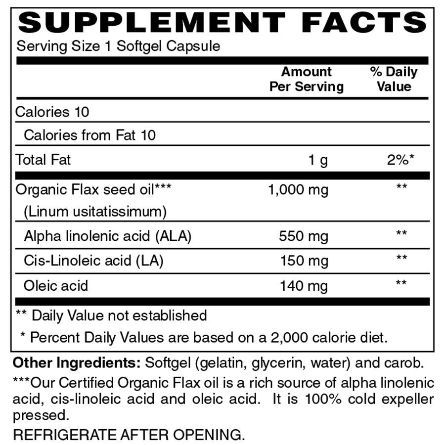 Flax Oil Softgels - Sense of Balance Wellness LLC
 - 2