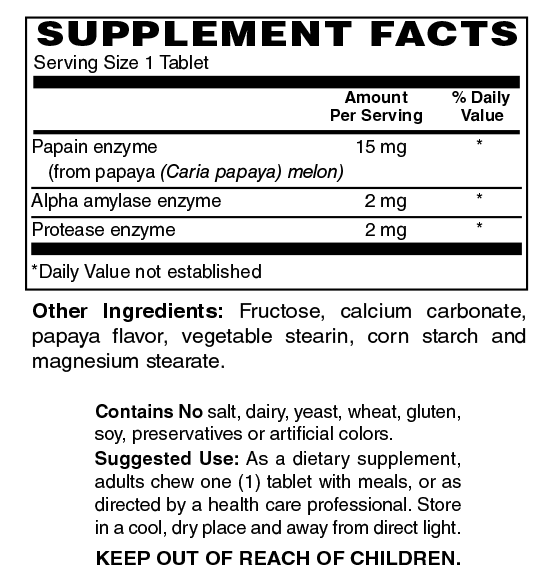 Papaya Enzyme Chewable