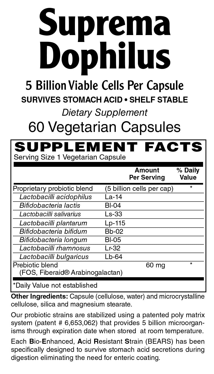 Suprema-Dophilus Multi-Probiotic - Sense of Balance Wellness LLC
 - 2