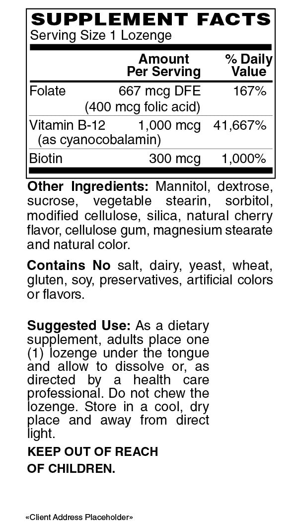 Vitamin B-12 Lozenges